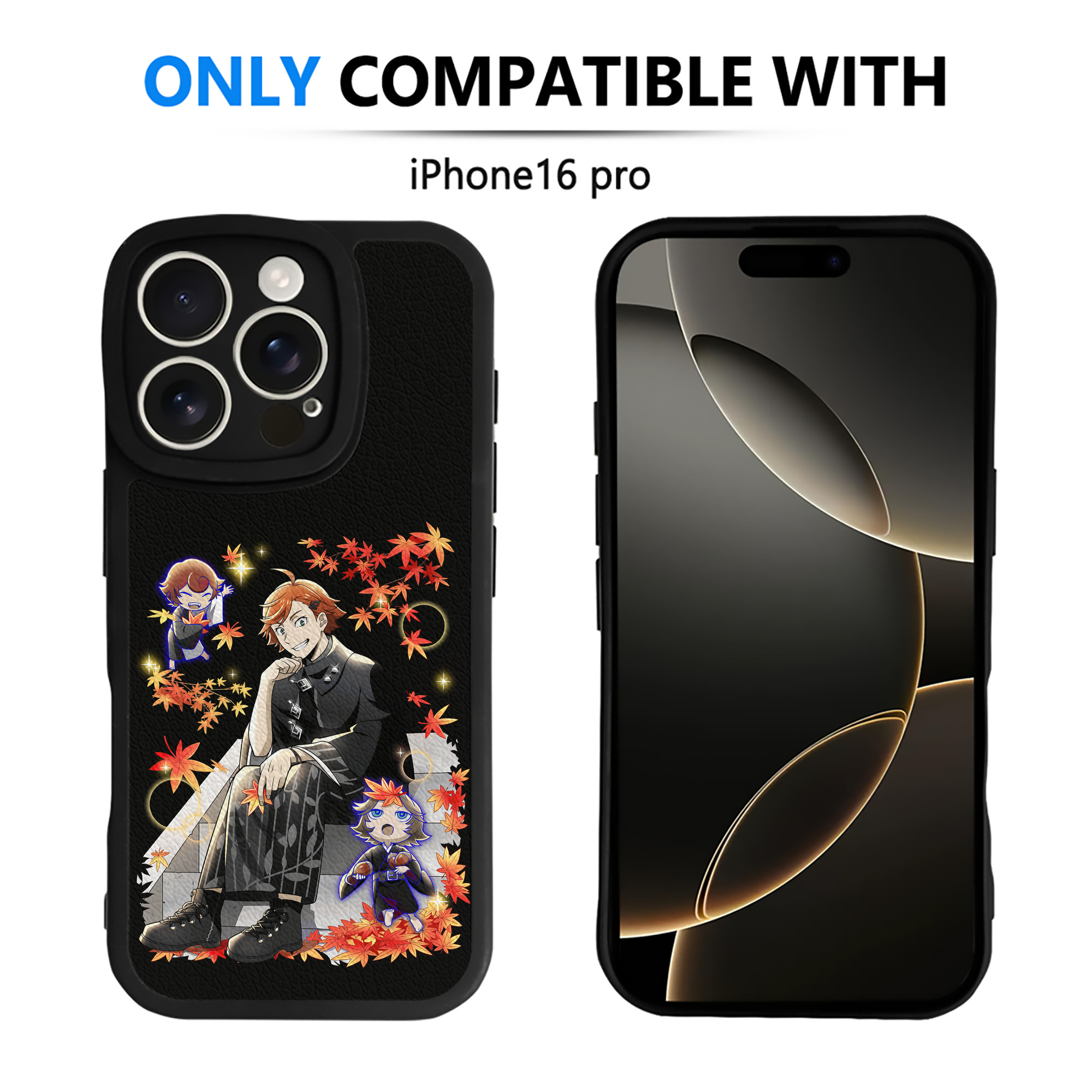 （画像用） 文豪ストレイドッグス Bungo Stray Dogs 【iPhone 16シリーズ対応】シリコンスマホケース（レザー調） 材質：シリコン